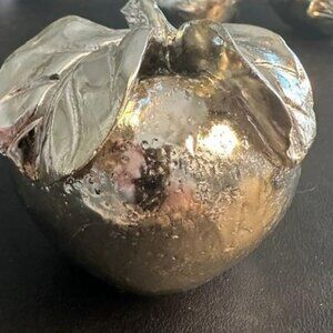 Exceptional Silver Leaf Apple Paper Weight (14.75 oz.)